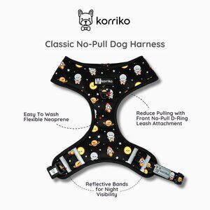 Cute Outer Space Kawaii Print Dog Harness 🚀 KORRIKO